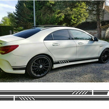 2 Matte Black Car Door Body Side Stripe Sticker Graphics Decal for Mercedes Benz