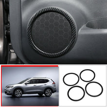 For Nissan Rogue 2014-2020 ABS Carbon Fiber Car door speaker circle cover trim