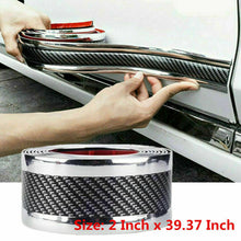 Car Sticker Carbon Fiber Rubber Edge Guard Pedal Strip Door Sill Protector DIY