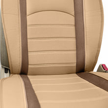Leatherette Cushion Pad Seat Covers Front For Auto Car SUV Van Beige Black