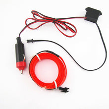2M Red Auto Car LED EL Wire Light Strip Interior Atmosphere Glow Neon Lamp Decor