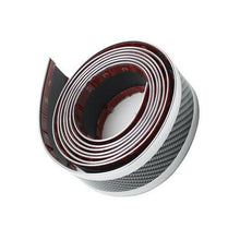 Carbon Fiber Rubber Moulding Strip Silver Trim Bumper Door Edge Guard Sticker