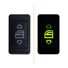 1x Car Electric Power Window Switch Button With Green Light 6 Pin Accessories