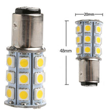 1x Universal 1157 Warm White 15D P21/5W 27SMD 5050 Car LED Tail Brake Light Lamp