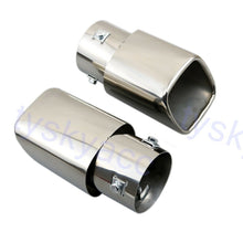 Universal Car Exhaust Trim Tip Muffler Pipe Tail Pipe Cover Stainless Steel 2PCS