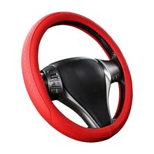 15'' 38cm Microfiber Leather Car SUV Steering Wheel Cover Non-Slip Grip Soft Red