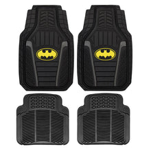 New 6pc BATMAN Car Truck All Weather Rubber Floor Mats & Steering Wheel Cover