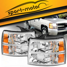 Headlights Assembly for 2007-2014 Chevy Silverado 1500 2500 HD 3500 HD Headlamps