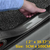 Glossy Carbon Fiber Vinyl Film Car Interior Door Sill Stickers Auto Accessories