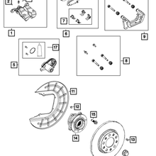 Genuine MOPAR Rear Disc Brake Pad Kit 68225327AC