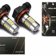 2pcs SEALIGHT H11/H8/H16 LED Fog Light Bulbs 6000K H11 Foglight Lamp Replacement