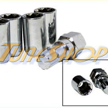 4 TUNER WHEEL LOCK LUG NUTS 8 POINT KEY 12X1.25 12 1.25 ACORN OPEN END CHROME N