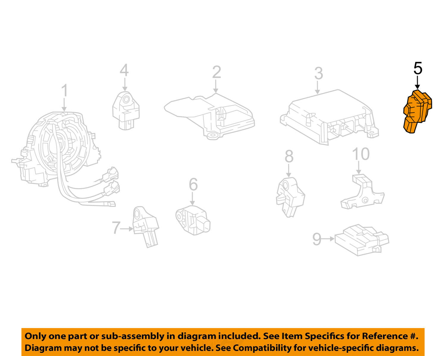 TOYOTA OEM Air Bag-Side Impact Sens 8983A33010