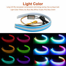 2X 60CM RGB Remote Control LED Sequential Daytime Running Headlight DRL Strip