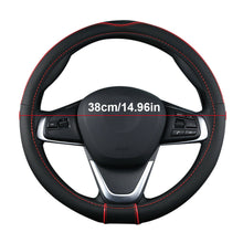 US 15"/38cm Car Steering Wheel Cover Carbon Fiber Leather Anti-slip Breathable