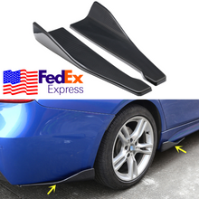 Carbon Fiber Style Car Rear Side Skirts Lip Splitter Winglet Diffuser Extension