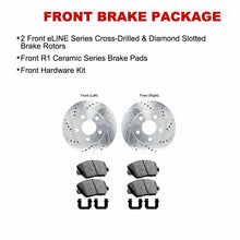 For 2006-2009 E500, E350, E550 Front Drill/Slot Brake Rotors+Ceramic Brake Pads