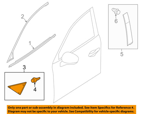 MAZDA OEM 14-18 3 Front Door-Corner Molding Right BJS76915YA