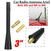 Black Universal Car Auto Short Stubby Antenna Aerial AM/FM Radio Mast+2 Screws