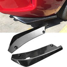 1Pair Carbon Fiber Black Car Rear Bumper Lip Diffuser Splitter Canard Protector