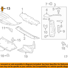 TOYOTA OEM Radiator Core Support-Sight Shield Clip 9046707217