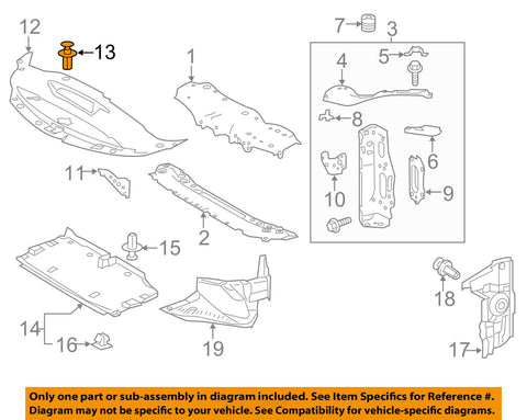 TOYOTA OEM Radiator Core Support-Sight Shield Clip 9046707217