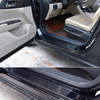 4Pcs 5D Black Carbon Fiber Car Door Plate Sill Anti Scratch Scuff Cover Stickers