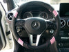 2019 Black & Pink Slip-On Style PU Steering Wheel Cover Perfect Fit Non-Slip