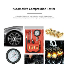 Compression Tester Pressure Gauge Tester Petrol Engine Cylinder 300psi Tool Kit