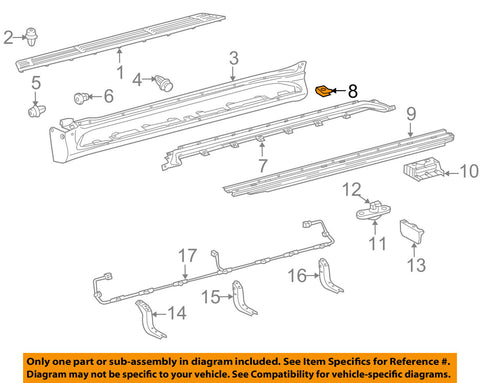 TOYOTA OEM Rear Bumper-Rear Spoiler Retainer 7685444010