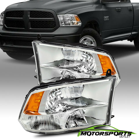 [Anti-Fog] 2009-2018 Dodge Ram 1500/2500/3500 Chrome Quad Headlights