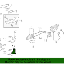 Genuine Toyota Lower Hinge 68780-06050