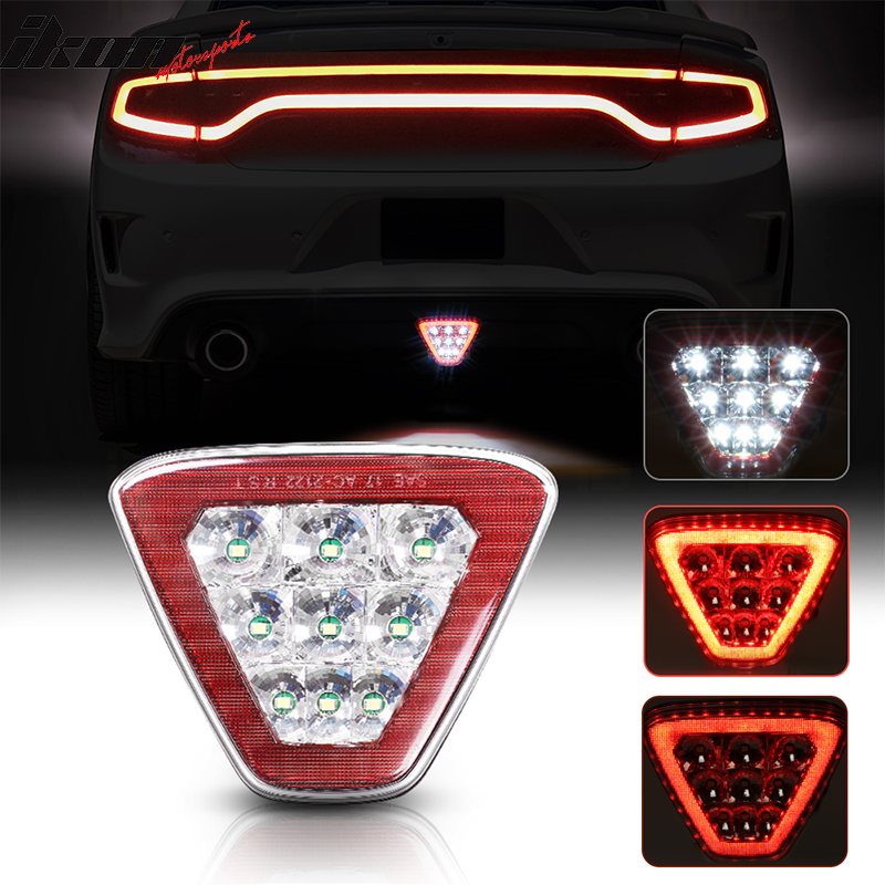 Universal Triangle Red LED Rear Tail 3RD Brake Lights Stop Safety Lamp