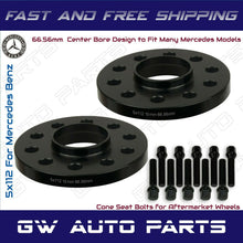 (2) 15mm Mercedes Benz 5x112 REAR Hub Centric Wheel Spacers W/Cone lug Bolts Kit