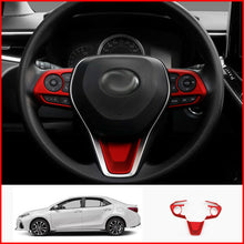 For Toyota Corolla 2019-2020 Matte red inner Steering wheel strip cover trim