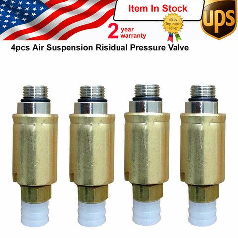 4PCS Air Suspension Risidual Pressure Valve With Hose connector Set For Audi Q7