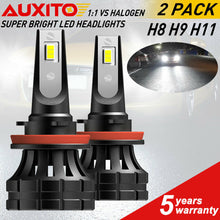 2x AUXITO H11 H9 H8 LED Headlight Bulb Kit Low Beam Fog Light 140W 6000K 20000LM