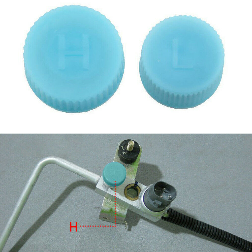 Pair High/Low Pressure AC System Valve Cap Air Conditioning Service Tool Blue