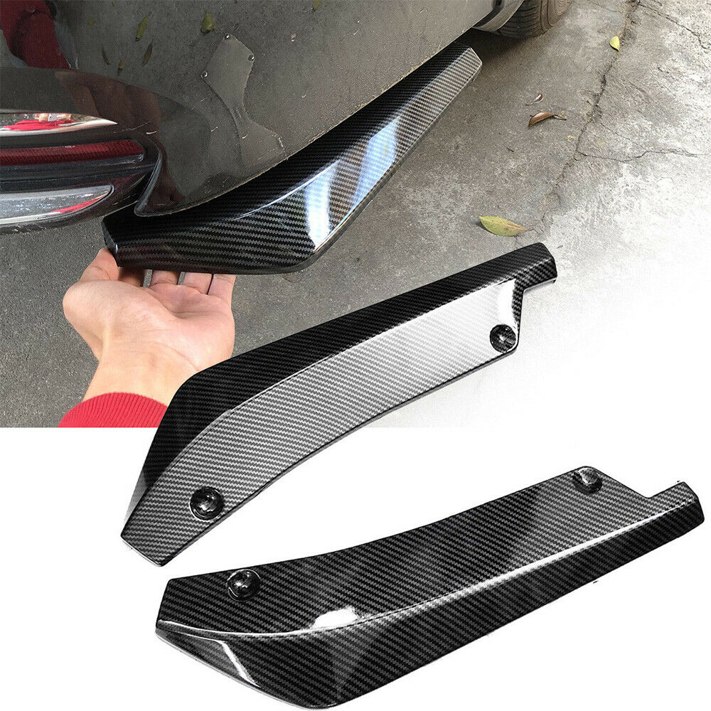 Carbon Fiber Car Rear Bumper Lip Diffuser Splitter Canard Protector Accessory