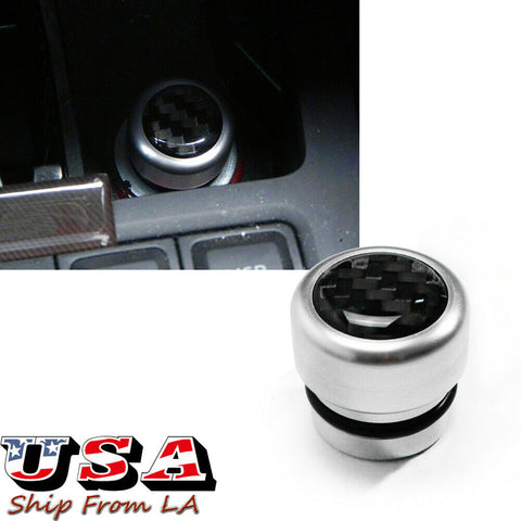 Carbon Fiber Auto Cigarette Lighter Dust Resistant Cap Plug Safe Socket Decor