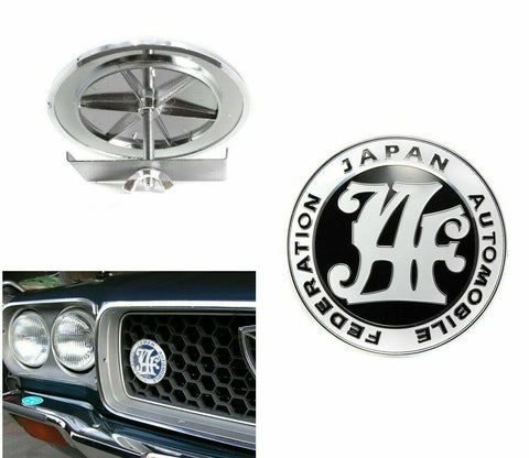 Japan Automobile Federation JDM JAF BLACK Emblem Badge For Toyota Front Grille