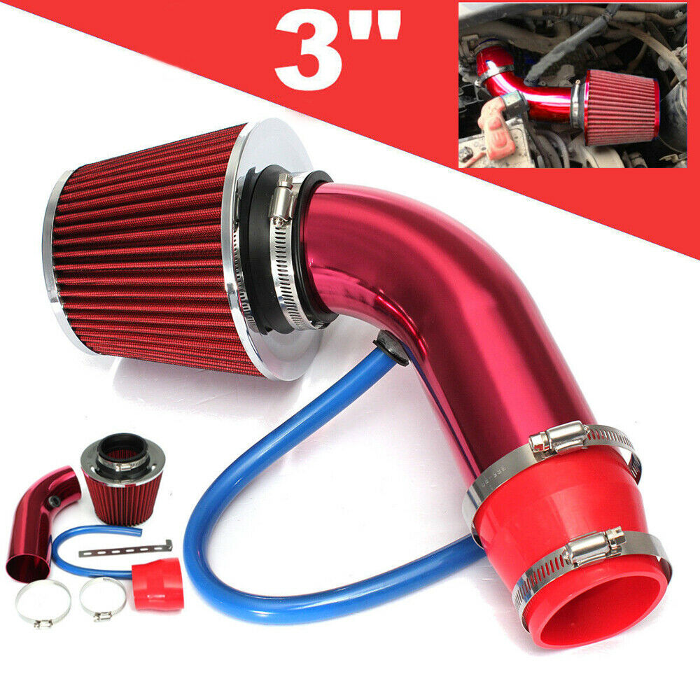 Car Cold Air Intake Filter Induction Kit Pipe Power Flow Hose System Set Useful