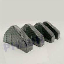 Universal 4Pcs Carbon Fiber Style PVC Rear Bumper Diffuser Molding Point Garnish