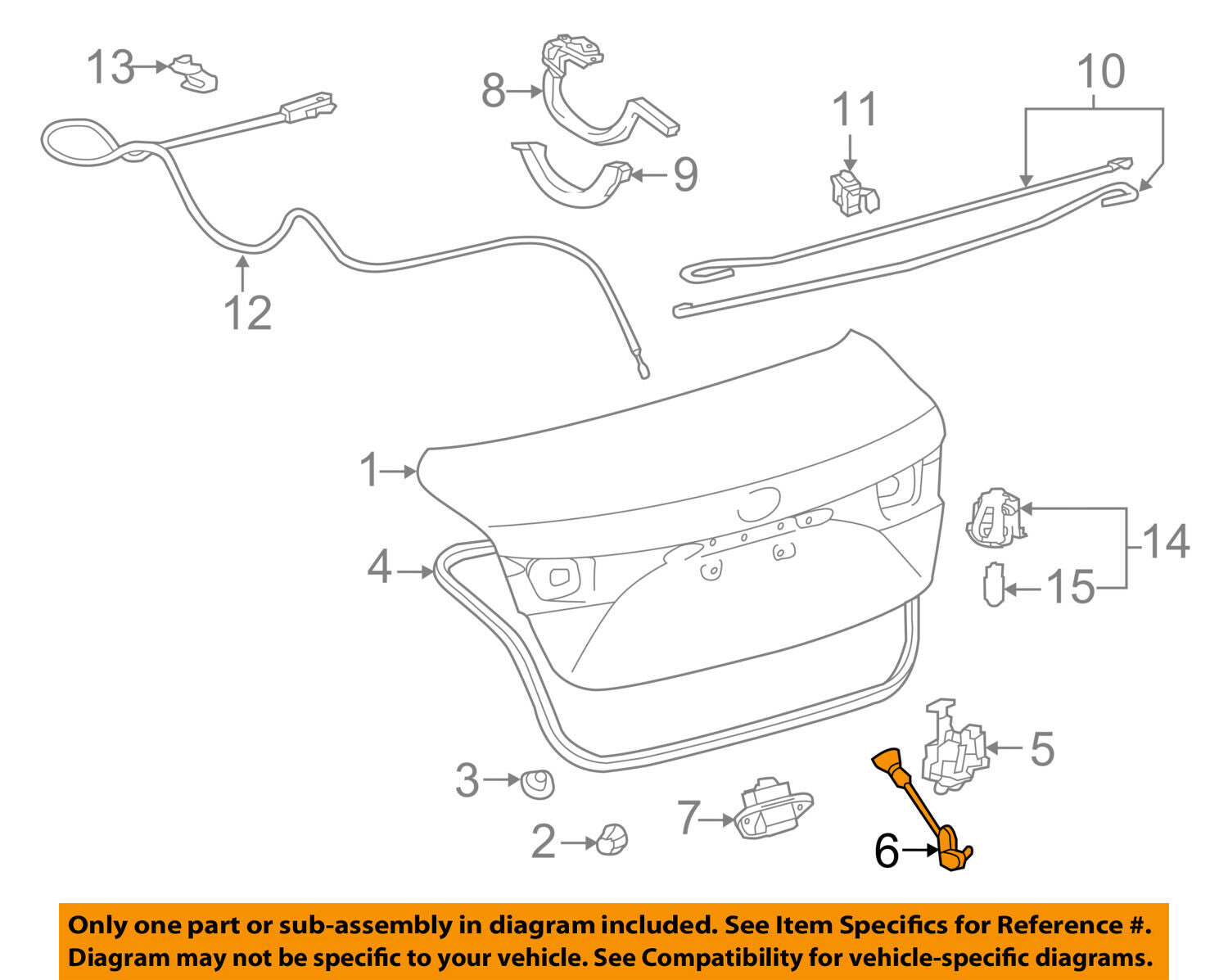 TOYOTA OEM 12-16 Camry Trunk Lid-Lock Striker 6462106030