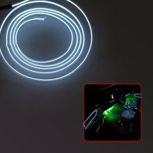 6.6ft White Cold LED Car Indoor Door Atmosphere Wire Moulding Strip Light Lamp