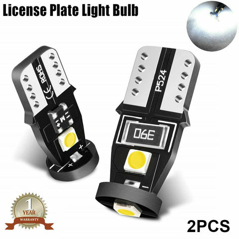 ZonCar T10 LED License Plate Light Bulbs 6000K Super Bright White 168 2825 194