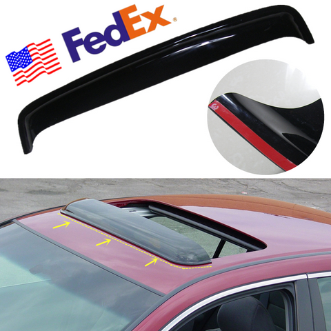 Universal Black Smoke Car Sunroof Visor Roof Window Rain Guard Self Adhesive USA
