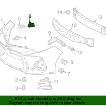 Genuine Toyota Bumper Cover Retainer 52527-02020