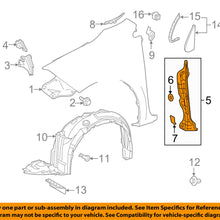 TOYOTA OEM 14-18 Corolla Fender-Rear Seal Right 5382702190