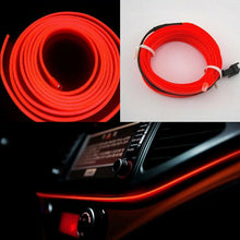 2M Red Auto Car LED EL Wire Light Strip Interior Atmosphere Glow Neon Lamp Decor